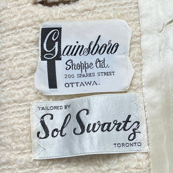 Vintage 1960s Mod Boucle Knit Driving Car Coat Jacket Peacoat Bride Bridal 60s - Picture 5 of 8